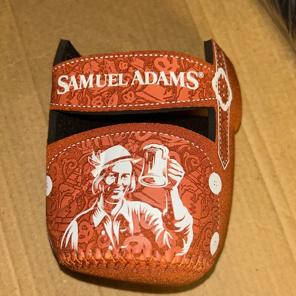 Samuel Adams Oktoberfest Beer Bottle Cozy Coozie Hugger Holder Swag